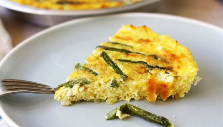 Ricetta Quiche di asparagi in crosta di zucca a spaghetti