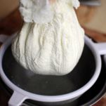 Ricotta fatta in casa con basilico e limone