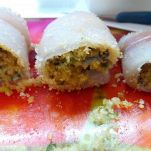 Spiedini di pesce spatola e gamberoni