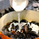 Zuppa di cozze al cocco