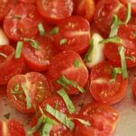 Farfalle con pomodorini al forno e asparagi