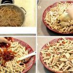 Penne con pancetta e parmigiano