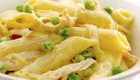 Pennoni tacchino e piselli