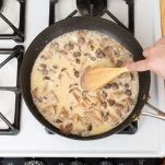 Polenta morbida con i funghi