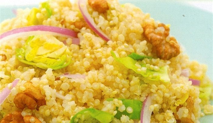 Quinoa e cavolini di Bruxelles