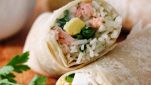 Burritos con riso e salmone