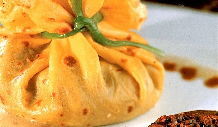 Crèpe di capriolo con flan al cioccolato amaro