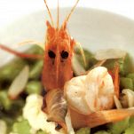 Gnocchi verdi con gamberetti