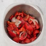 Kebab di pollo e verdure alla griglia