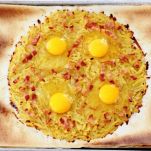 Pizza di patate ed uova