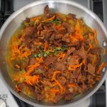 Risotto integrale alle carote e funghi