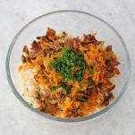 Risotto integrale alle carote e funghi