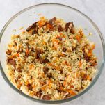 Risotto integrale alle carote e funghi