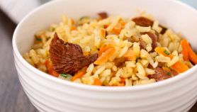 Risotto integrale ai funghi e carote