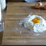 Tortelli al cacao alla vaccinara