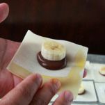 Wonton di banana e Nutella