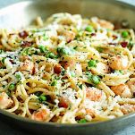 Carbonara ai gamberetti