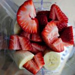 Frappè di banane e fragole