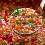 Minestra di riso con i peperoni