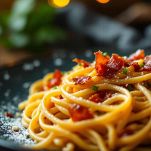 Pasta funghi e pancetta