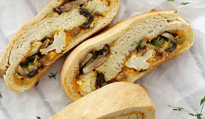 Strudel di cavolo e funghi