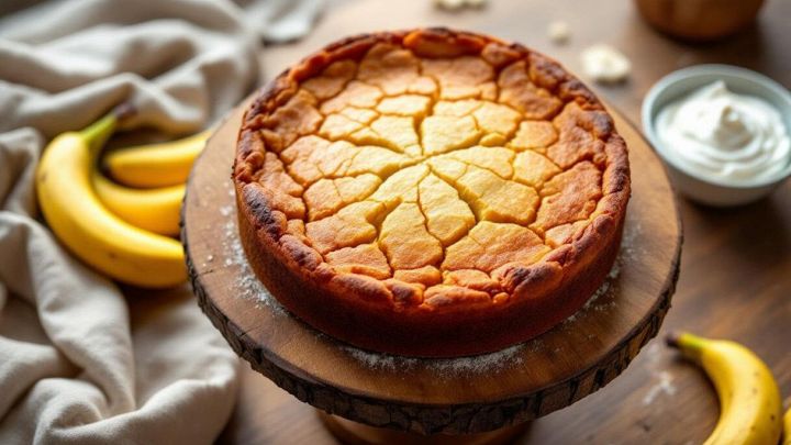 Torta alle banane soffice e dorata