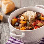Ratatouille, classic French stew of summer vegetables