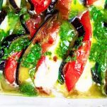 Caprese con melanzane arrostite