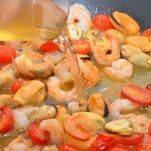 Farfalle alle cozze e gamberi