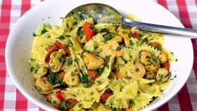 Farfalle alle cozze e gamberi