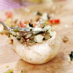 Funghi farciti alle zucchine