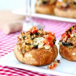 Funghi farciti alle zucchine