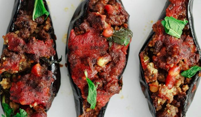 Melanzane farcite al forno con carne