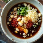 Ingredienti per il condimento delle melanzane