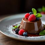 Panna cotta al cioccolato pronta