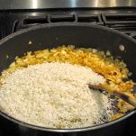 Risotto con piselli e fave