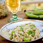 Risotto con piselli e fave
