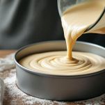 Composto della torta nello stampo