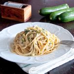 Spaghetti alla nerano, a typical recipe of the Amalfi Coast
