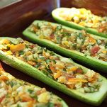 Zucchine a barchetta vegetariane