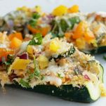 Zucchine a barchetta vegetariane