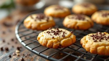 Biscotti con farina di riso dorati pronti da gustare