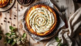 impiattamento crostata di ricotta e crema pasticciera