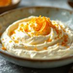 crema di ricotta con scorza d'arancia