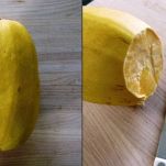 Zucca spaghetti con cavolfiore e ceci