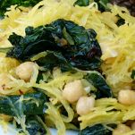 Zucca spaghetti con cavolfiore e ceci