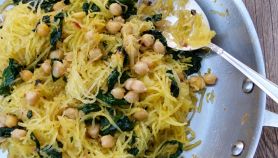 Spaghetti zucca con cavolfiore e ceci