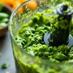 Basilico, prezzemolo, parmigiano e olio