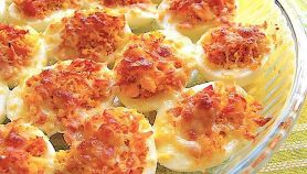 Uova ripiene gratinate