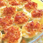 Uova ripiene gratinate